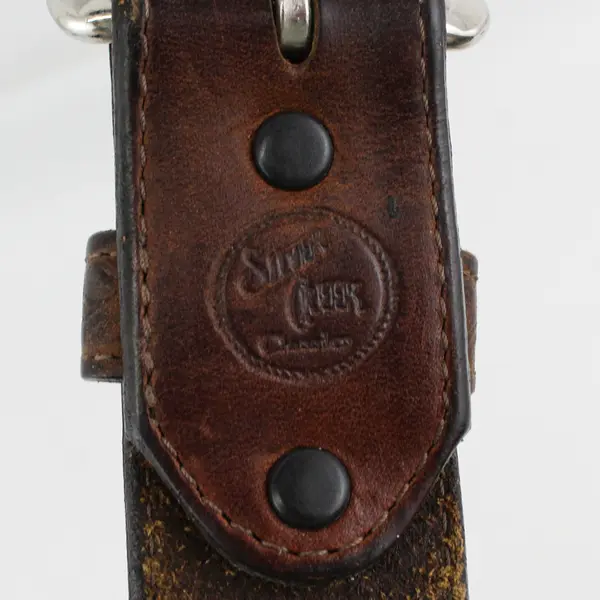 Silver Creek Size 38 Brown Embossed Floral Scroll Genuine Leather Belt