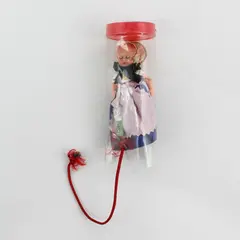 Vintage Swiss Souvenir Doll in Capsule Traditional Dress Switzerland - 4" Tall