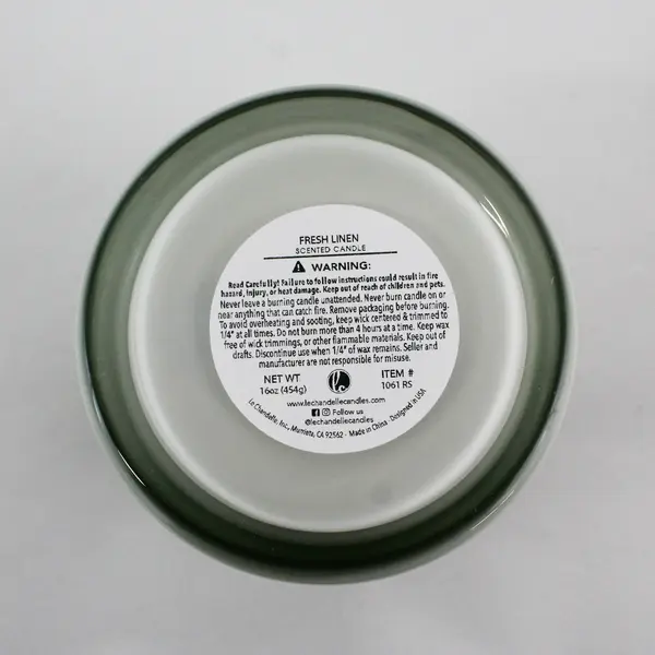 Grace + Beauty Fresh Linen Scented Candle - 16oz - Hand Poured Soy Wax