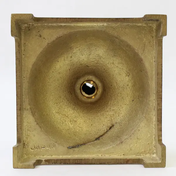 Unbranded Brass Beehive Tapered Candlestick Holder Made In Japan 9.5" Tall