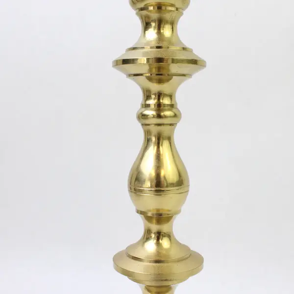 Unbranded Brass Beehive Tapered Candlestick Holder Made In Japan 9.5" Tall