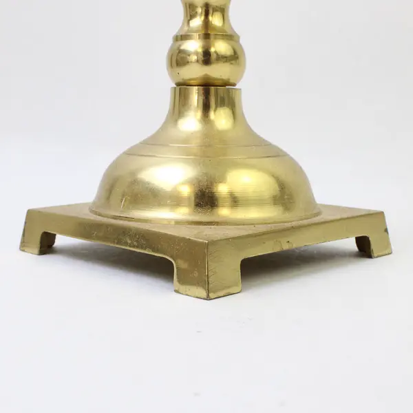 Unbranded Brass Beehive Tapered Candlestick Holder Made In Japan 9.5" Tall
