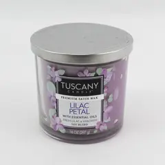 Tuscany Candle Lilac Petal Premium Satin Wax 3-Wick 14oz Soy Blend - UNUSED