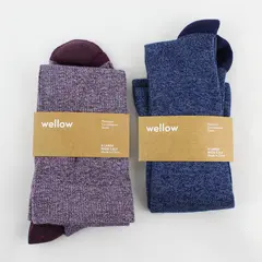 Lot of 2 Wellow Unisex XL Wide Calf - Purple/Blue Premium Compression Socks New