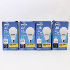 Lot Of 4 Earth Bulb LED Soft White Dimmable Light Bulbs 75W 11 Watts 120 Volts