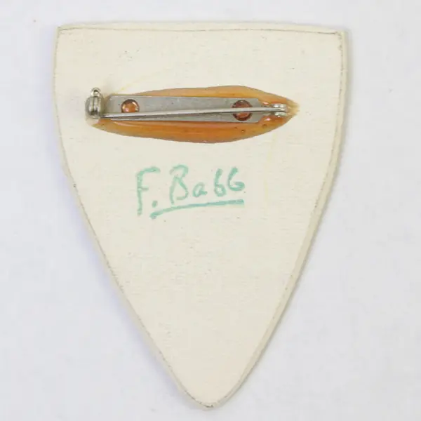 Fred Babb Vintage "She Needs Time 4 Herself" 1980’s Ceramic Signed Pin Brooch