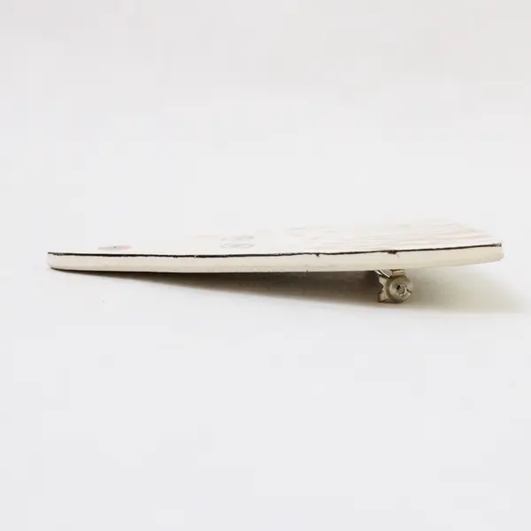 Fred Babb Vintage "She Needs Time 4 Herself" 1980’s Ceramic Signed Pin Brooch