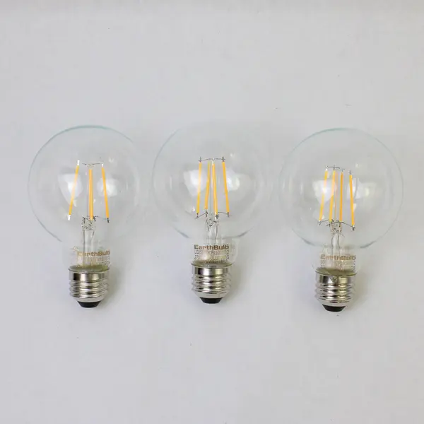 Lot Of 3 Earth Bulb LED Soft White Dimmable Light Bulbs 40W 5 Watts 120 Volts