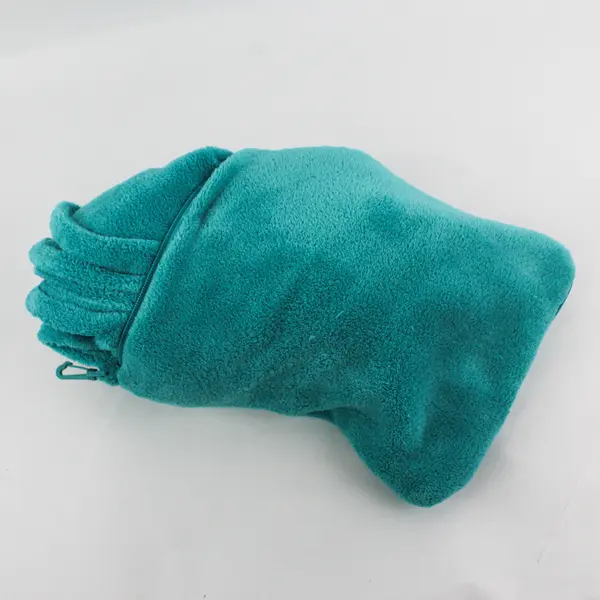 Old Navy Teal Foldable Blanket-to-Pillow w/Zipper Case 48"x30"