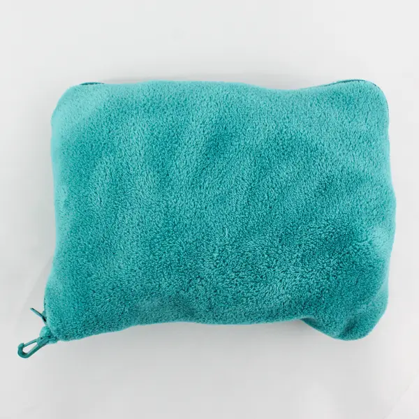 Old Navy Teal Foldable Blanket-to-Pillow w/Zipper Case 48"x30"
