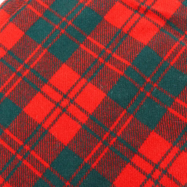 Vintage Red Fringed Tartan Plaid Wool Throw Blanket/Shawl 50"x50" 