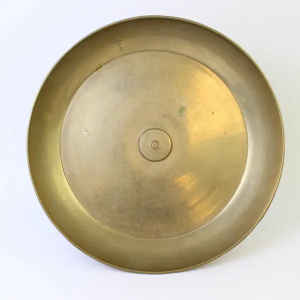 Vintage Solid Brass Pedestal Bowl 11.25" Wide x 5" Tall Heavy Collectible