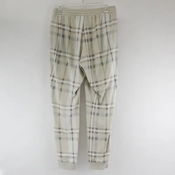 Joyspun Women's M Off-White Plaid Cozy Lounge Collection Knit Sleep Joggers