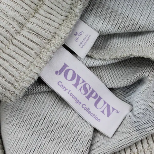 Joyspun Women's M Off-White Plaid Cozy Lounge Collection Knit Sleep Joggers
