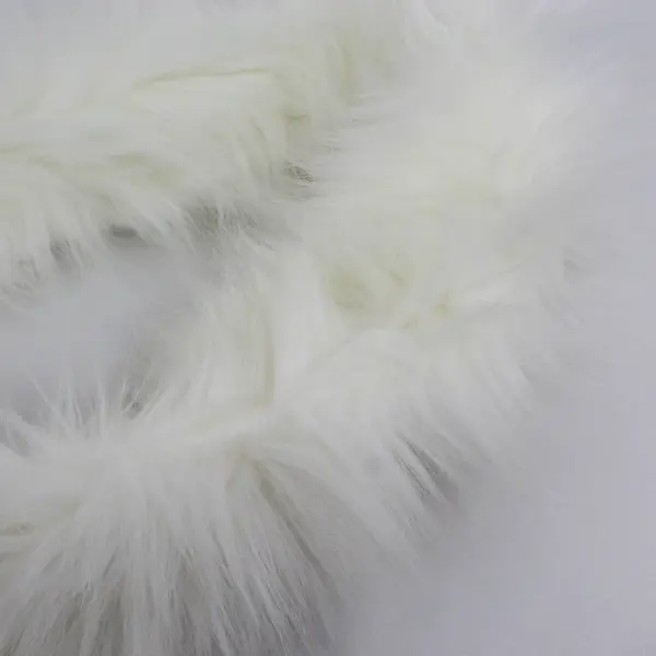 Unbranded White Fluffy Faux Fur Infinity Scarf - 35"Lx4"W