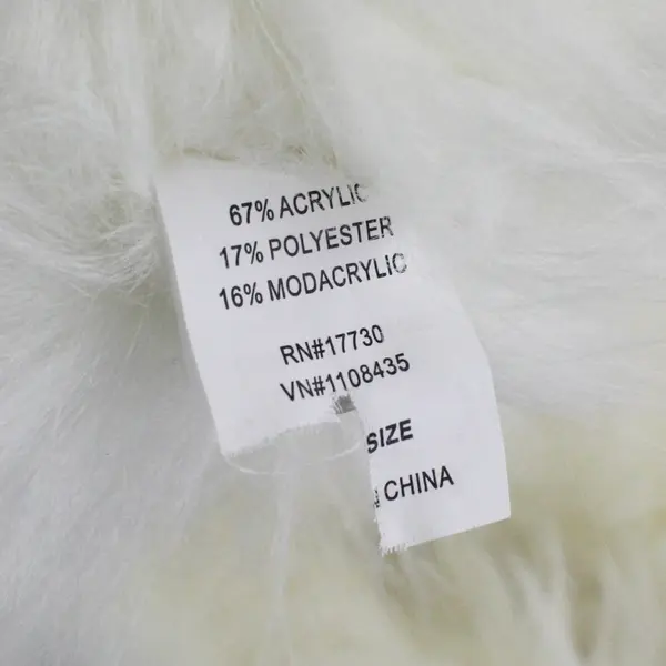 Unbranded White Fluffy Faux Fur Infinity Scarf - 35"Lx4"W