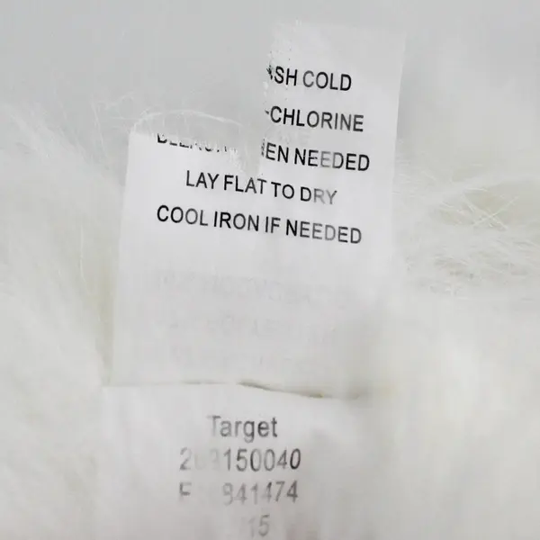Unbranded White Fluffy Faux Fur Infinity Scarf - 35"Lx4"W