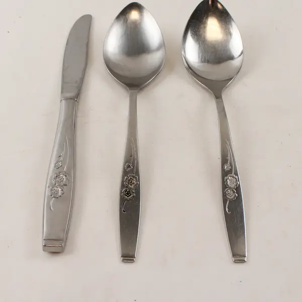 Lot of 3  Style House Fancy Free Stainless 2 Tablespoons & Modern Hollow Knife