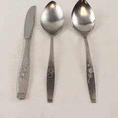 Lot of 3  Style House Fancy Free Stainless 2 Tablespoons & Modern Hollow Knife