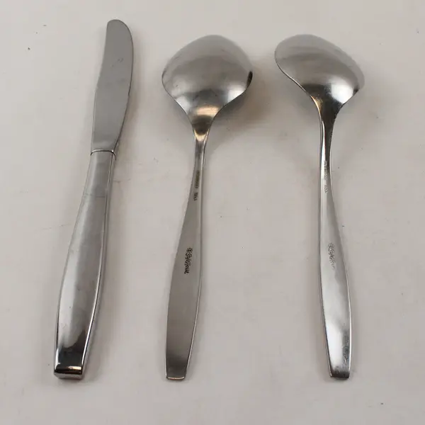 Lot of 3  Style House Fancy Free Stainless 2 Tablespoons & Modern Hollow Knife