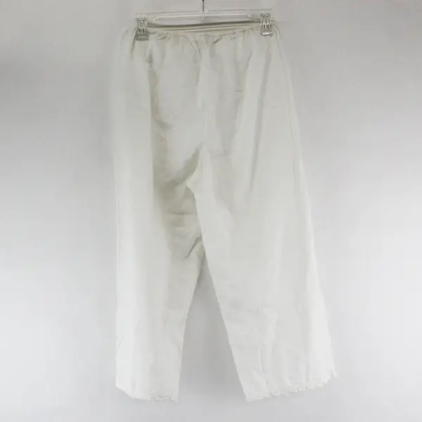 VTG Unbranded Women's M White 100% Cotton Lace Trim Elastic Waist Pettipants