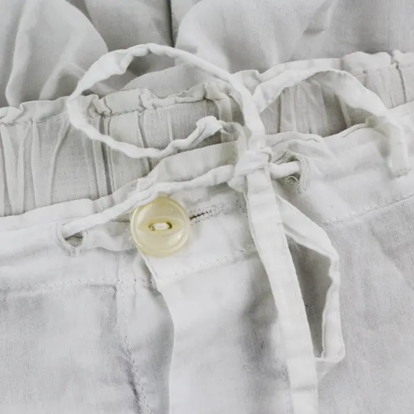 VTG Unbranded Women's S White 100% Cotton Lace Trim Elastic Waist Pettipants