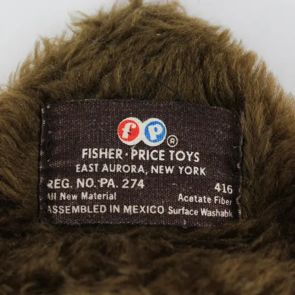Vintage 1970's Fisher-Price 416 Squeak-A-Boo Starfish Baby Toy Rattle Plush 