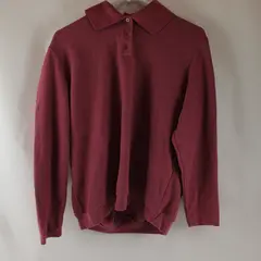 Blair Pink Long-Sleeved Cropped Polo Shirt Women's Large