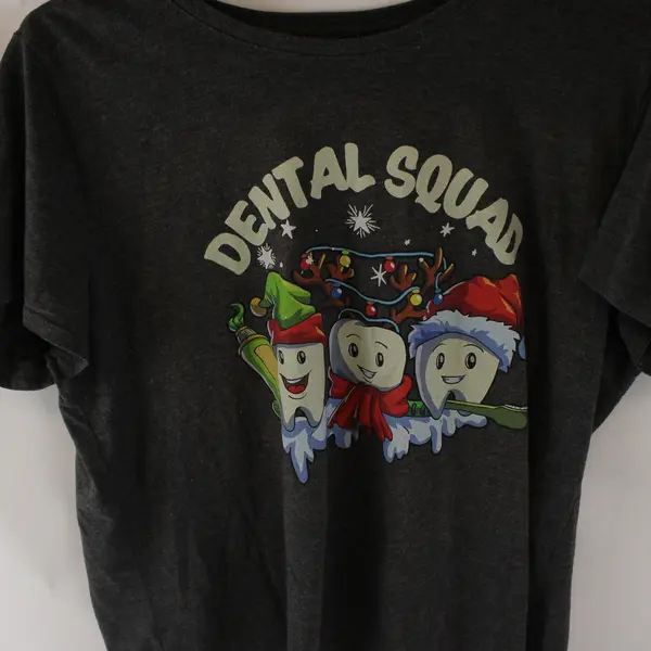 Dental Squad Gray Short-Sleeved Graphic T-Shirt Women's Size XL