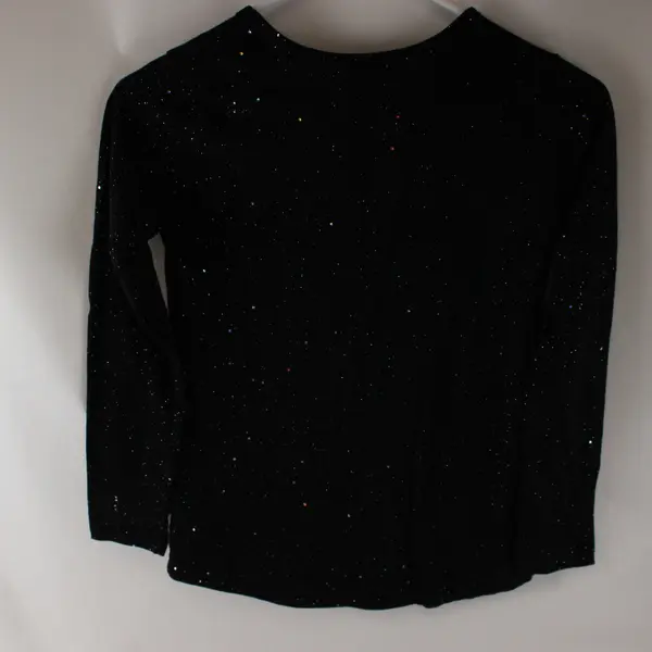 Curfew Black Sparkly Long-Sleeved Shirt Girls' Size XL 16