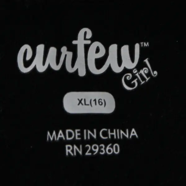 Curfew Black Sparkly Long-Sleeved Shirt Girls' Size XL 16