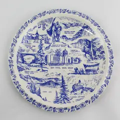 Vernon Kilns State of Oregon  Collector Plate Famous Landmarks