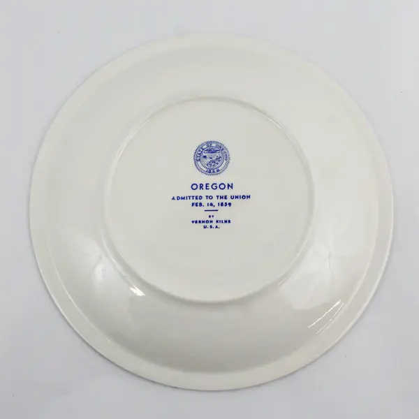 Vernon Kilns State of Oregon  Collector Plate Famous Landmarks