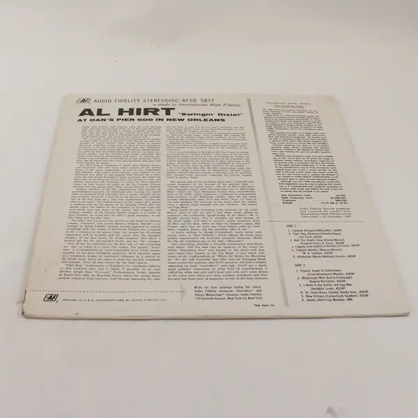 AL HIRT - Swingin Dixie At Dan's Pier 600 New Orleans - 12" Vinyl Record 