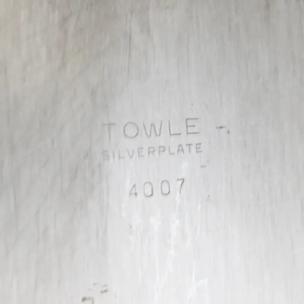 Vintage Towle Oval Silver Plate Serving Bowl Tray 4007 Scalloped Edge 12.5 in 