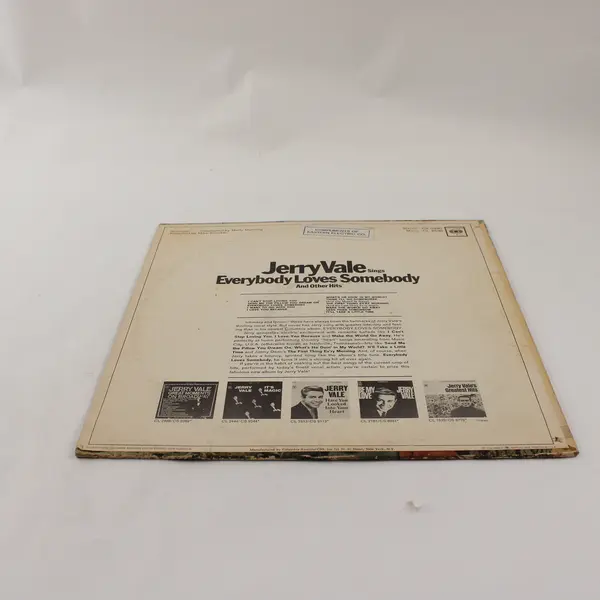 Jerry Vale Sings Everybody Loves Somebody and Other Hits 12"  Vinyl Record 