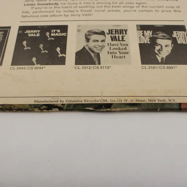 Jerry Vale Sings Everybody Loves Somebody and Other Hits 12"  Vinyl Record 