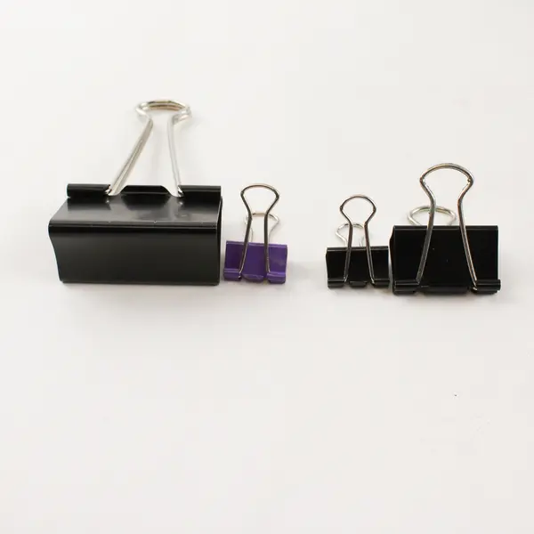 3+ Lbs Lot of Assorted Black Binder Clips Micro Mini Small Medium Large