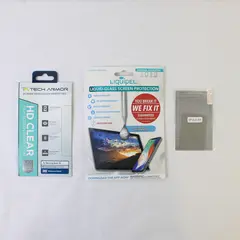 Lot of 3 Assorted Screen Protectors Tech Armor (Galaxy S4), Liquipel, Generic
