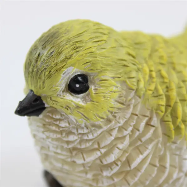 Unbranded Cute Yellow/White Resin Bird Figurine Home Decor China Made 3" Tall