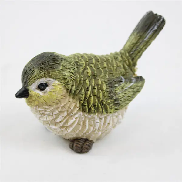 Unbranded Cute Green/White Resin Bird Figurine Home Decor China Made 3" Tall