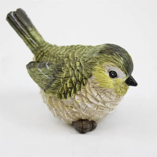 Unbranded Cute Green/White Resin Bird Figurine Home Decor China Made 3" Tall