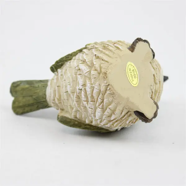 Unbranded Cute Green/White Resin Bird Figurine Home Decor China Made 3" Tall