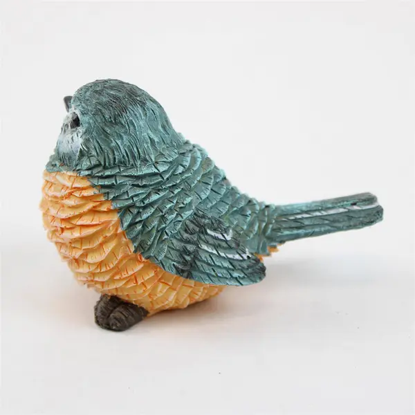 Unbranded Cute Blue/Orange Resin Bird Figurine Home Decor China Made 3" Tall