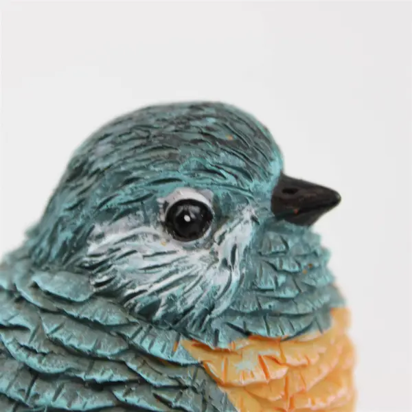 Unbranded Cute Blue/Orange Resin Bird Figurine Home Decor China Made 3" Tall