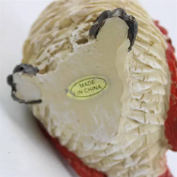 Unbranded Cute Red/White Resin Bird Figurine Home Decor China Made 3" Tall