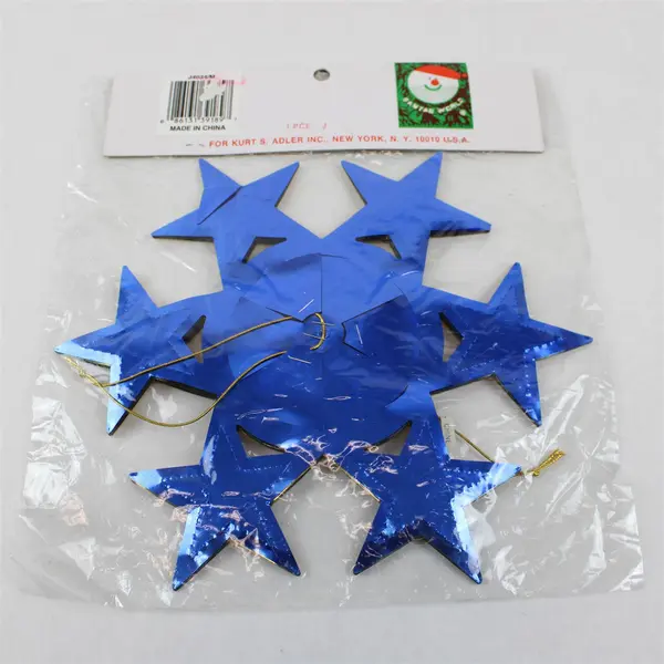 Lot of 5 Kurt S. Adler Santa's World Gold & Blue Holiday Trim