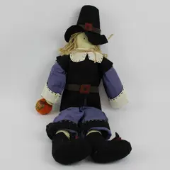 Vintage Delton Product Corp Decorative Thanksgiving Pilgrim Doll 22"