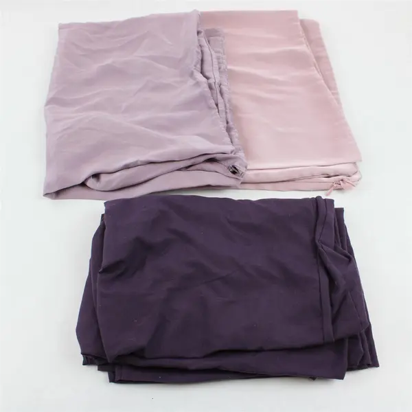 Lot Of 4 Unbranded 2 Dark Purple Standard Pillowcases & 2 Purple Pillow Shams