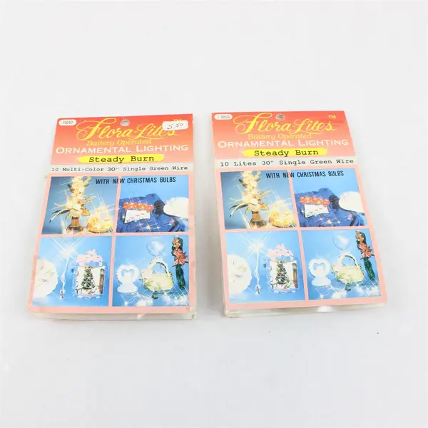 Lot of 4 Christmas Decorations Advent Calendar Basket Tree 2 Flora-Lites